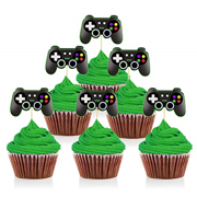MITY RBIN Mity rain Video Game Controllers Cupcake Toppers-Gamepad Cake Picks Game Themed Birthday Anniversary Wedding Engagement Party Decorations(24pcs)