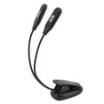 thumbnail image 3 of Lampe de Bureau LED Double Tête Rechargeable USB Lampe de Table à Pince pour Dortoir Lecture Piano Partition Musicale Noir, 3 of 6