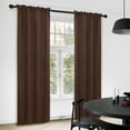thumbnail image 4 of Deconovo Small Rod Pocket Window Curtains Panels, 2 Pieces, Thermal Insulated Blackout Window Drapes, 38" x 45", Chocolate, 4 of 8