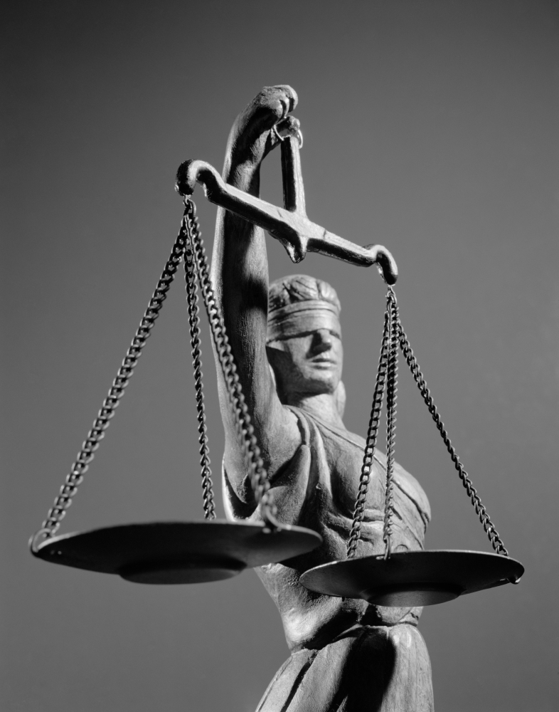 1970s Statue Of Blind Justice Holding Scales Poster Print By Vintage