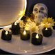 thumbnail image 5 of CHAO Paquete de 12 velas LED (negras), velas de té sin llama, velas eléctricas parpadeantes, decoración ambiental interior y exterior para Halloween, bodas, fiestas (3), 5 of 5