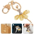thumbnail image 3 of WEUVEB Golden Metal Ballet Keychain Pendant for Car Keys, Versatile and Stylish Accessory, 3 of 8