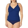 thumbnail image 2 of La Blanca BLUEBERRY Island Goddess Surplice Tankini Swim Top, US 4, 2 of 4