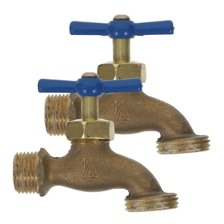 

icolorfuled 2Pcs Brass Faucet Vintage Style Faucet Outdoor Wall Faucet Vintage Faucet Threaded Hose Connector