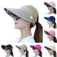 thumbnail image 4 of DQRPSEETB Women's Summer Foldable Sunscreen Beach Hat Sunshade Hat Sun Hats for Women UV Protection Sunhat Woman for Outdoor, 4 of 7