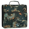 thumbnail image 6 of 3 Ring Zipper Binder with Shoulder Strap Waterproof Trapper Keeper 2 Inch D-Ring 500 Sheets Capacity Fishes and Star, 6 of 8