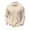 Beige, variant on Mens Polo Shirts Waffle Knit Long Sleeve Golf Shirt Lightweight Fashion Breathable Lapel Top