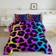 thumbnail image 1 of Juego de Cama para Niñas Mujeres Colorido Juego de Cama Estampado Guepardo Rosa Azul, 1 of 5