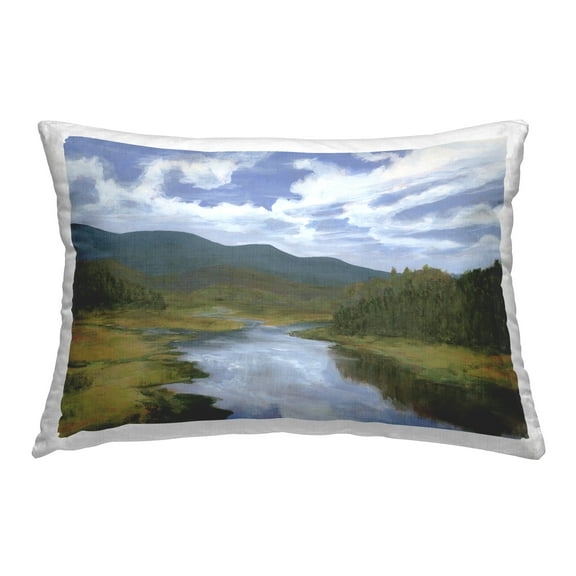 Stupell Industries Mountain Stream Reflection Decorative Printed Throw Pillow Design by Michael Willett
