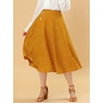 thumbnail image 5 of Allegra K Women's Elastic Waist Zipper Polka Dots Casual Midi Skirt, 5 of 6