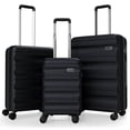 thumbnail image 1 of Costway 3 PCS Hardside Luggage Set (20/24/28 Inch) with 8-Spinner Wheels, 3-Digital Lock Black, 1 of 10