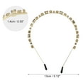 thumbnail image 2 of Unique Bargains 1 Pcs Women Knotted Headbands Fashion Rhinestone Thin Head Bands Hair Accessories Champagne, 2 of 7