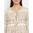 thumbnail image 5 of Oussum Women Floral Summer Midi Dresses Missy Size Casual Dress Online, Beige Size M, 5 of 7