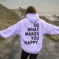 thumbnail image 2 of Godom Womens Solid Hoodies Fall Fashion Casual Long Sleeve Hooded Sweatshirts Loose Comfy Trendy Pullover Tops with Pockets Oversized Hoodie, 2 of 5