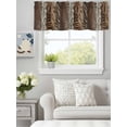 thumbnail image 6 of Curtain Valance for Windows, Country Zebra Texture Kitchen Valances Rod Pocket Short Curtains, Farmhouse Brown Animal Printed Window Valance for Bedroom Bathroom Living room 42x12in, 6 of 9