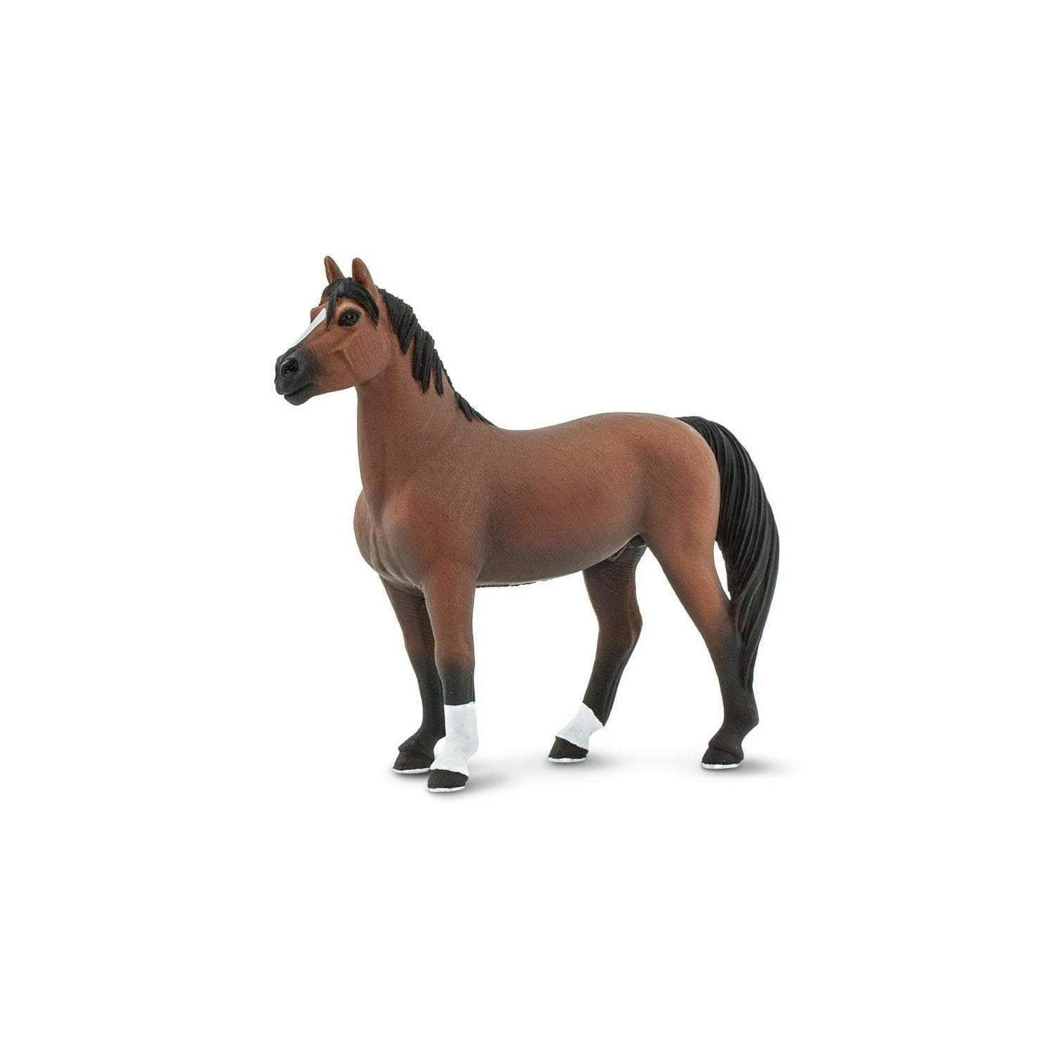 Safari Ltd. Morgan Stallion Figurine - Lifelike 4.75" Horse Figure - Educational Toy for Boys, Girls, and Kids Ages 1+