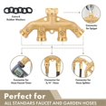 thumbnail image 3 of Star 4 Way Heavy Duty Brass Garden Hose Splitter, 3 of 5
