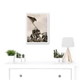 thumbnail image 2 of War WWII Iwo Jima Stars Stripes Flag Victory Picture A4 Artwork Framed Wall Art Print, 2 of 4