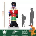 thumbnail image 3 of Cascanueces inflable de Navidad de 8 pies con luces LED para proteger la casa, 3 of 7
