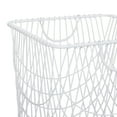 thumbnail image 6 of DecMode Industrial White Metal Rolling Laundry Basket, 17"W x 24"H, 6 of 14