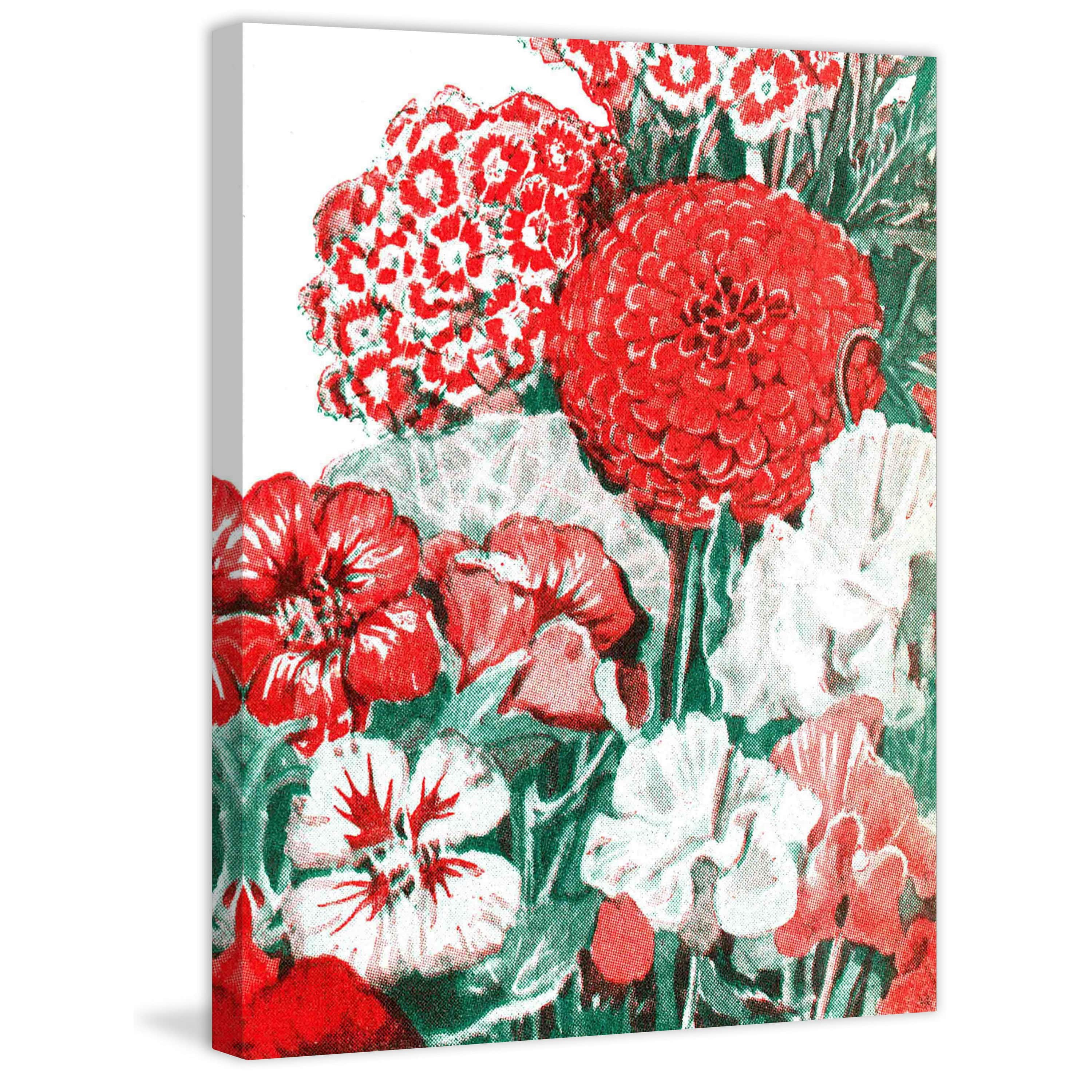 Marmont Hill "Seeds Flowers 1" Painting Print on Canvas