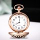 thumbnail image 2 of Reloj redondo de aleación con diamantes de imitación vintage, reloj de bolsillo de cuarzo clásico, 2 of 5
