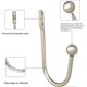 thumbnail image 2 of Curtain Holdback, 2 Pcs Wall Mounted Drapery Tiebacks with Screws, Heavy Duty Metal Decorative Window Drapery Holder Curtain Hook, Silver, 2 of 4