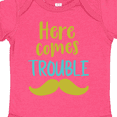 thumbnail image 4 of Inktastic Here Comes Trouble, Mustache, Moustache Boys or Girls Baby Bodysuit, 4 of 5