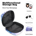 thumbnail image 4 of Sanitary Napkin Storage Bag for Girls Women, Portable First Period Pads Bag Tampons Holder Girls Travel Makeup Bag, Large Capacity Purple and Blue Marble Watercolor Pattern, 4 of 6