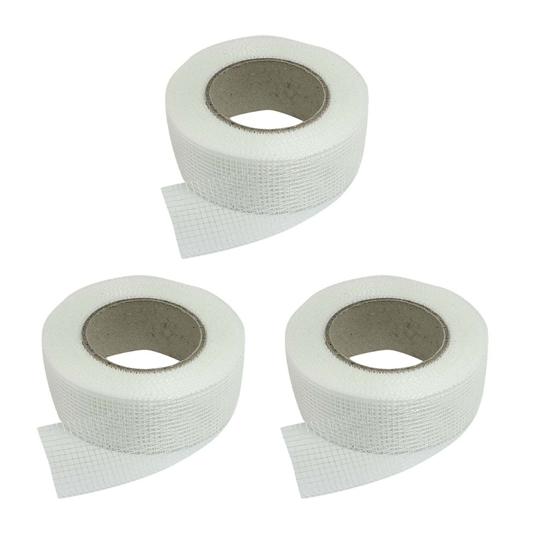 3X SelfAdhesive White Fiberglass Mesh Tape for Cracks Holes