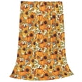 thumbnail image 2 of Honeii Pumpkins And Sunflowers A Print Fleece Blanket - Throw Blanket for Bed, Sofa, Couch, Camping, and Travel , Microplush Ultra Soft Warm Blanket-40"x30", 2 of 7
