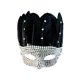 thumbnail image 5 of Máscara de diamantes de imitación de plumas brillantes, máscara de media cara, accesorios creativos para disfraces, máscara de para puesta, 5 of 9