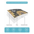 thumbnail image 5 of Quilts Twin Size, Sunflowers Rustic Soft Comforter Bedding Set for Bed, Spring Summer Pastoral Flowers Black Lightweight Quilted Bedspread with Pillow Cover(2 Pieces) for All Season, 68x86 Inch, 5 of 6