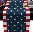 thumbnail image 4 of Holiday Craft Decoration Independence Day Table Flag Patriotic Stripes Wired Edge Ribbon Printing Customized Satin Flag, 4 of 4
