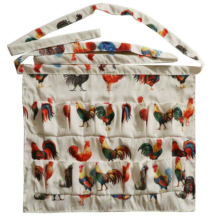 Egg Apron with 12 Pockets, Egg Collecting Apron, Gathering Holding Apron  for Chicken Hen Duck Goose Eggs,Chicken Egg Holder Apron for Kids Housewife  Farmer 