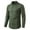 Mens Shirts Army Green, variant on Button Shirts for Men Long Sleeve Stand Collared Pullover T Shirt Casual Solid Color Lightweight Comfort Loungewear Work Tops Tshirts Fall