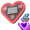 1pcs Red, variant on Solar-Powered Heart-Shaped Car LED Ambient Light Car Atmosphere Light, Heart Cars Accessories Neon Light Decor, Switchable 5 Modes, Romantic Lamp for Couples Valentines Day Christmas Night Driving