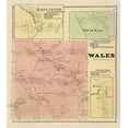 thumbnail image 2 of Stone 20x22 White Modern Wood Framed Museum Art Print Titled - Wales New York Landowner - Stone 1866, 2 of 4