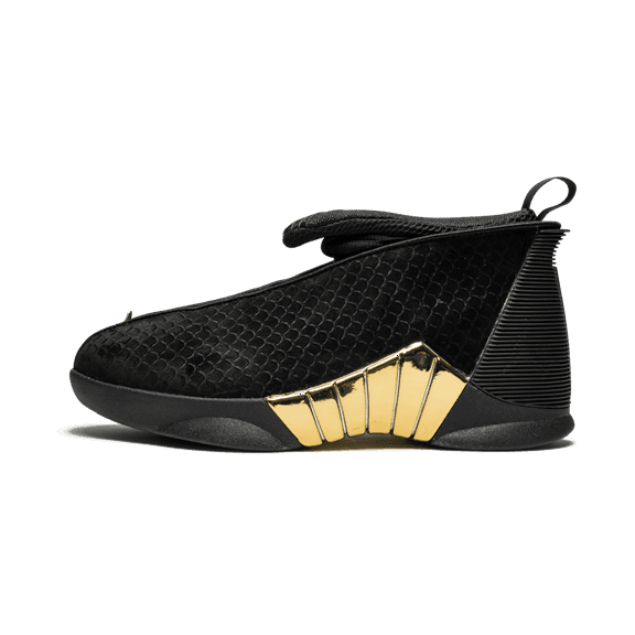 JORDAN GRADE SCHOOL Air Jordan 15 Retro DB GS "BLACK WHITE - METALLIC GOLD" BV7110 017 from Stadium Goods