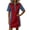 Burgundy, variant on Womens Shirt Dresses Short Sleeve Collared Button Placket Midi Dresses Casual Pullover Sports Skirt Dress Pink