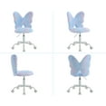 thumbnail image 5 of Dayalane Kids Desk Chair, Butterfly Faux Fur Girls Study Chair, Adjustable Child Vanity Chair Swivel Task Chair Students Reading Chair for Home Bedroom School Dorm, Dreamy Blue, 5 of 12