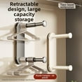 thumbnail image 2 of Hanger Organizer Stacker, Extendable, Double-Layer Large Capacity, Carbon Steel and ABS Construction for Space Saving Storage in Balcony Bathroom or Bedroom(2Pcs-Gray), 2 of 5