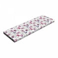 thumbnail image 1 of Spring Bench Pad, Abstract Repeating Pattern of Flowers on Thin Branches in Design, HR Foam Cushion with Decorative Fabric Cover, 45" x 15" x 2", Multicolor, by Ambesonne, 1 of 3
