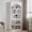White, variant on 5 Tier Arched Bookcase, Farmhouse Bookcase Display Racks, Curved Storage Rack Bookshelf for Bedroom Living Room Home Office, Gray