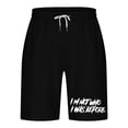 thumbnail image 2 of Mens Casual Shorts Lace-Up Elástico Cintura Bolsillo Ejercicio Fitness Hogar Pantalones de Media Longitud para Diario, 2 of 4
