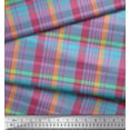 thumbnail image 2 of Soimoi Cotton Jersey Fabric Gingham Check Print Fabric by The Yard 58 Inch Wide, 2 of 3