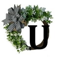 thumbnail image 1 of Hml Unique Last Name Year Round Front Door Wreath With Bow Welcome Sign Garland Creative 26 Letter Farmhouse Wreath For Front Door Spring All Seasons Outside Hanger Decor Gift (Z O, 1 of 3