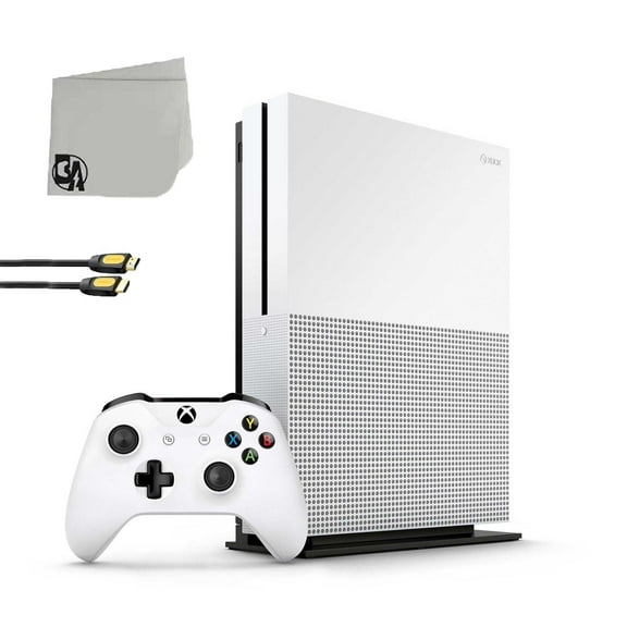 Pre-Owned Microsoft 234-00051 Xbox One S White 1TB Gaming Console with BOLT AXTION Bundle