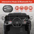 thumbnail image 6 of Xuanlur 12V Kids Ride on Car with Remote Control, Ride on Toys w/ Dual Drive, Four-Wheel Suspension, Bluetooth Music, LED Lights, USB, Shock Absorption, Toys Car for Kids Aged, Black, 6 of 7