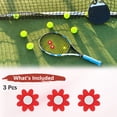thumbnail image 4 of Tennis Racket Dampener [3PCS] - Funny Flower Shape Silicone Tennis Shock Absorber Racket Vibration Dampener [Red], 4 of 7